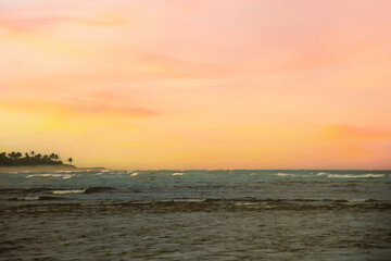 sunset on the beach