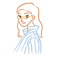 girl with a glasses