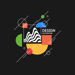 Trendy abstract background. Composition forms. Modern vector illustration