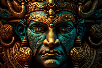 Obraz premium AI Generated Abstract Ancient Americas art