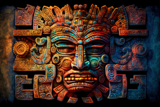 AI Generated Abstract Ancient Americas art