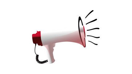 Megaphone colorful vector illustration