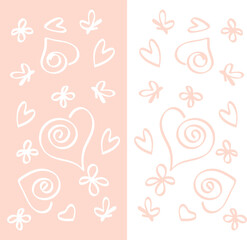 Vector ilustration off icon love, Hearts, make to background ilustration for valentine day. And greeting cards, colorful, black and white, greyscale, and simpel background. 