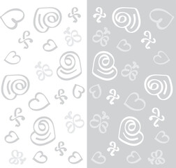 Vector ilustration off icon love, Hearts, make to background ilustration for valentine day. And greeting cards, colorful, black and white, greyscale, and simpel background. 