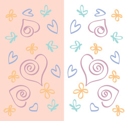 Vector ilustration off icon love, Hearts, make to background ilustration for valentine day. And greeting cards, colorful, black and white, greyscale, and simpel background. 