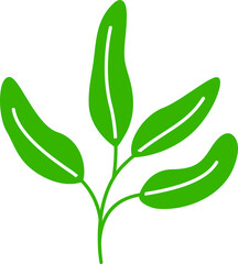 green leaves and branch illustration