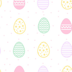 pastel easter eggs seamless endless pattern easter background