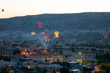 Balloons dance in the skies of Cappadocia