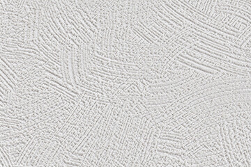 Light gray texture background of paper wallpaper with uneven stripes similar to plaster.