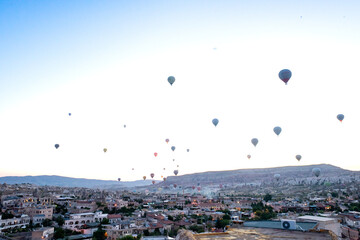 Balloons dance in the skies of Cappadocia