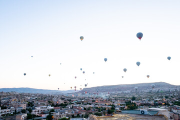 Balloons dance in the skies of Cappadocia