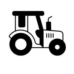 Agricultural tractor Vector Icon

