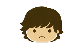 Handsome man cartoon style on transparent background. generative ai