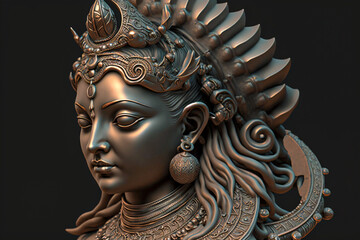 Fototapeta premium AI-Generated Indian Statue