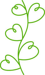 leaves and plant line illustration