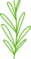 leaves and plant line illustration