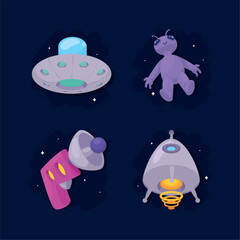 four space outer icons