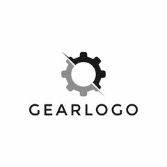Abstract Mechanical Gear Logo Design Template