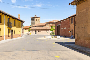 Fototapeta na wymiar St. Stephen's Church in Villamoros de Mansilla, Mansilla Mayor, province of León, Castile and Leon, Spain