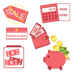 finance element cartoon vector for decorate your work. 