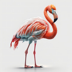 Flamingo Isolated White