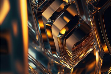 abstract glass wallpaper with shiny and transparent effect generative ai