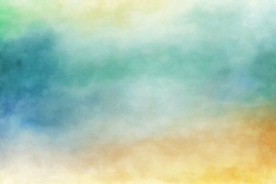 Abstract green and yellow watercolor background.