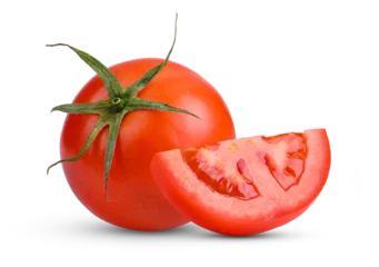 Fotobehang tomato isolated on transparent png © Siravich