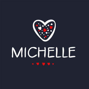 Creative (Michelle) name, Vector illustration.