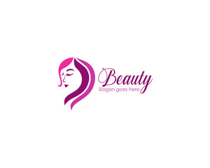 beauty hair logo template vector. Modern cosmetic logo design concept