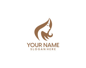Natural beauty logo template, Woman beauty salon logo