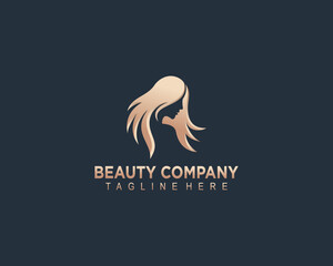 Natural beauty logo template, Woman beauty salon logo