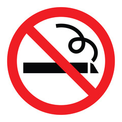 No smoking original sign on white background. Stop smoking symbol. Icon for public places. Vector illustration. - 572953908