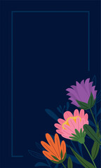 Obraz premium spring flowers in frame