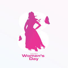 lovely happy women's day pink background for your feminist blog