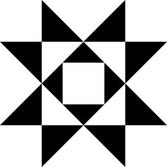 Barn quilt symbol icon 