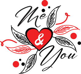 Fototapeta premium Vector ilustration off icon love Hearts and decoration ideas for greeting card for valentine day. Be mine, love, Lettering concep 