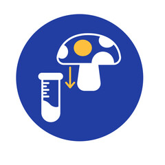 Mushroom experiment Vector Icon


