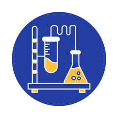 Boiling chemical testing Vector Icon

