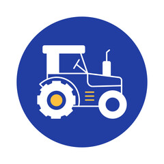Fototapeta premium Agricultural tractor Vector Icon