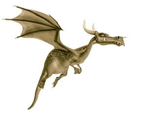 dragon cartoon thinking
