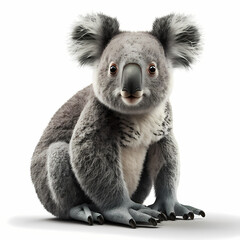 Koala isolated white