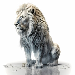 Lion Isolated white