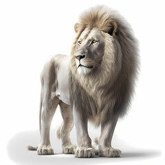 Obraz premium Lion Isolated white