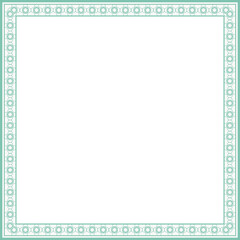 Vintage square frame botanic garden retro abstract pattern border