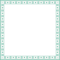 Vintage square frame botanic garden retro abstract pattern border
