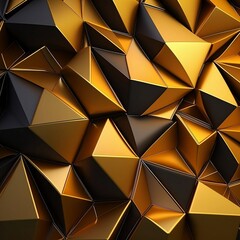 Gold background with geometric figures