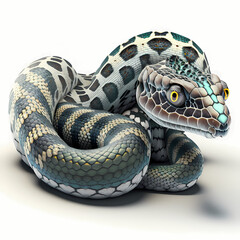 Fototapeta premium Snake Isolated White