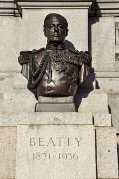 Bust of Lord Beatty in Trafalgar Square, London