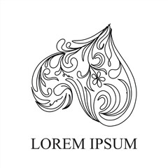 Vector ilustration off decoration heart icon for valentine day.  Greyscale, black and white, and colorful mode. heart Item for valentine day and more greeting cards 